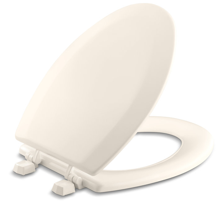 Kohler Triko Elongated ClosedFront Molded Toilet Seat in Innocent Blush with Plastic Hinges